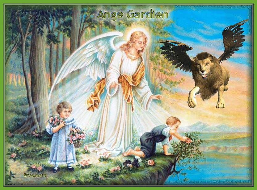 Ange gardien protégeant les frères et sœurs, ange gardien avec enfants, ange  gardien regardant les enfants, poème ange gardien de Dieu protégeant les  enfants, art mural religieux pour la maison, la chambre