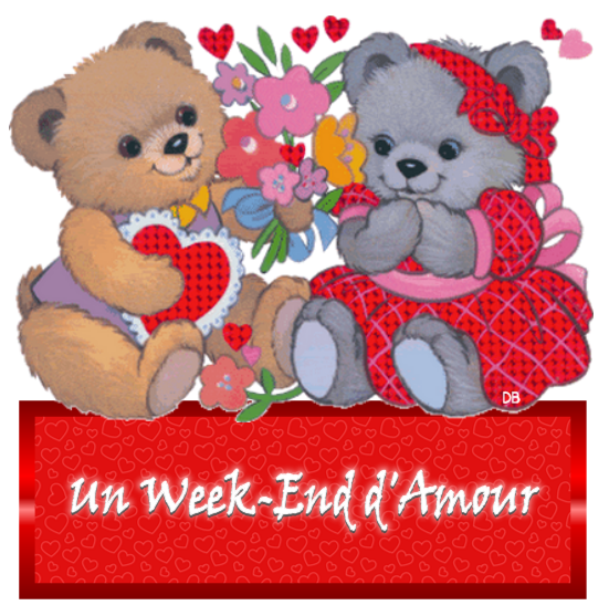 Un week-End d'Amour - oursons - coeurs : kdo pour vous