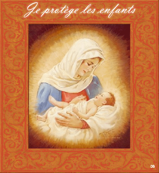 La Vierge-Marie et Jésus veillent sur les enfants 