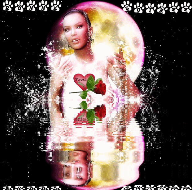 Bonne soirée avec femme scintillante