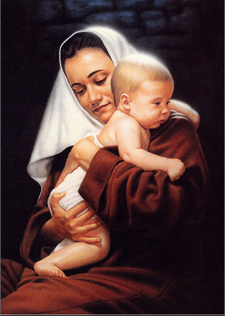 La Vierge-Marie et l'enfant Jésus