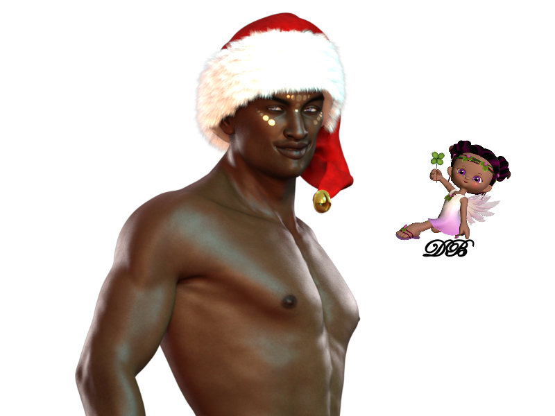Tube Père Noël sexy - homme Africain 3d png : kdo Tube Père Noël sexy - homme Africain 3d png : kdo
