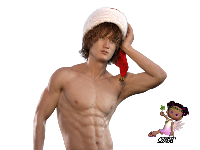 Tube Père Noël sexy - homme Asiatique 3d png : kdo Tube Père Noël sexy - homme Asiatique 3d png : kdo