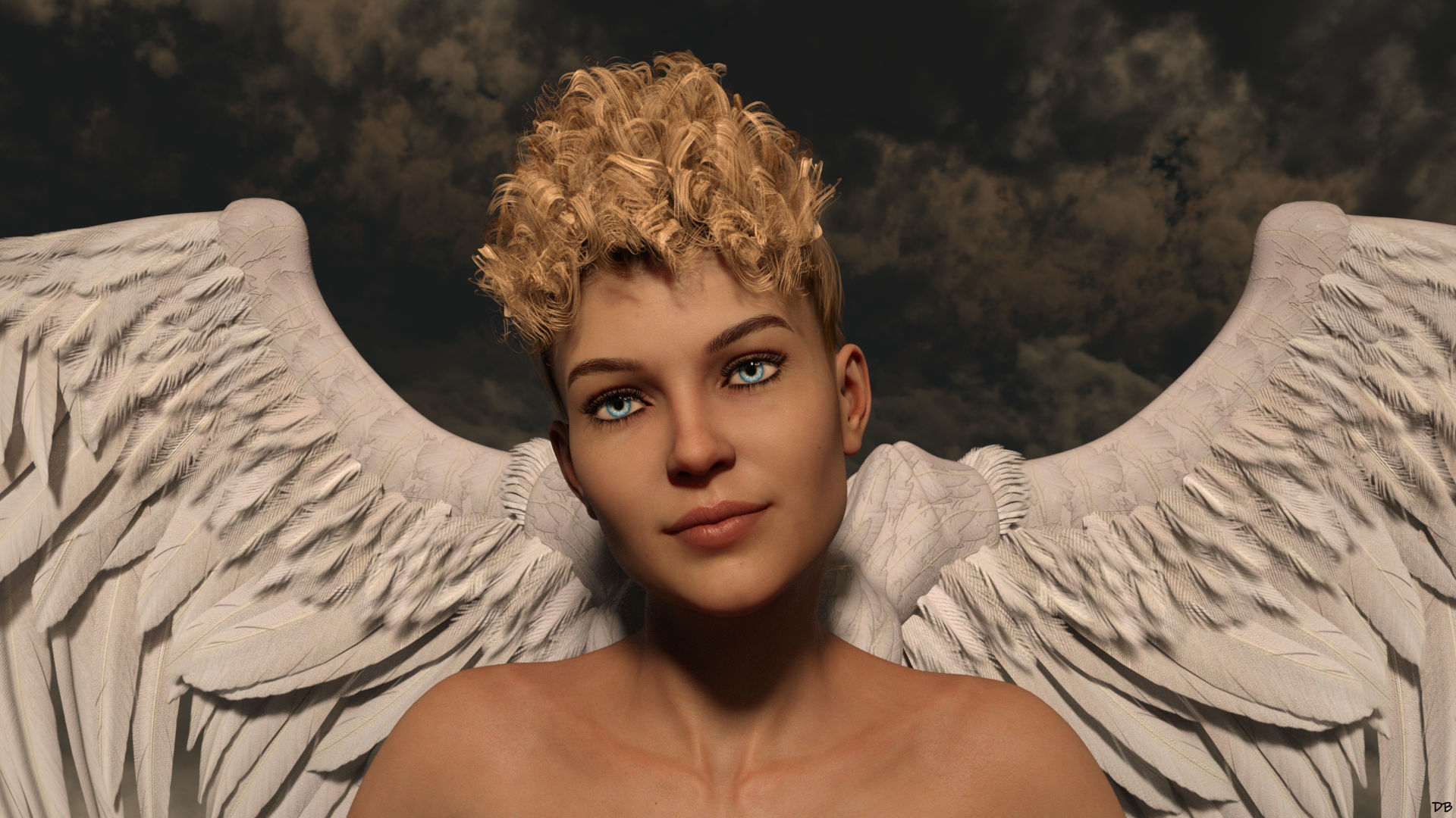 Un AngeGardien pour vous, wallpaper, fond d'écran en 3D